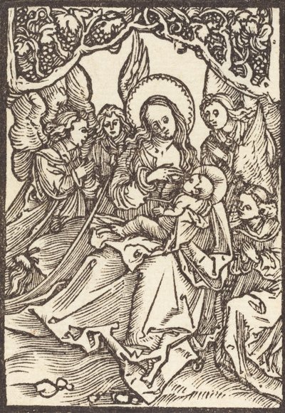 A Krisztus-gyermeket ápoló szűz négy angyallal, c. 1500. alkotó: Albrecht Dürer