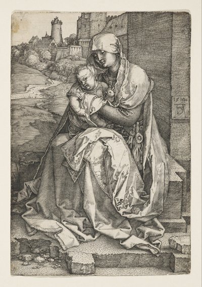 A fal mellett ülő szűz alkotó: Albrecht Dürer