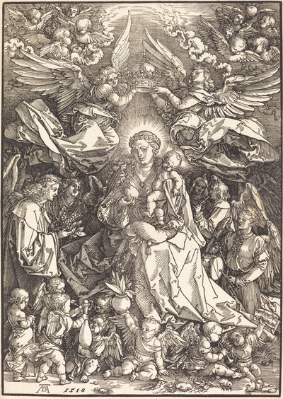 A sok angyaltól körülvett Szűz alkotó: Albrecht Dürer