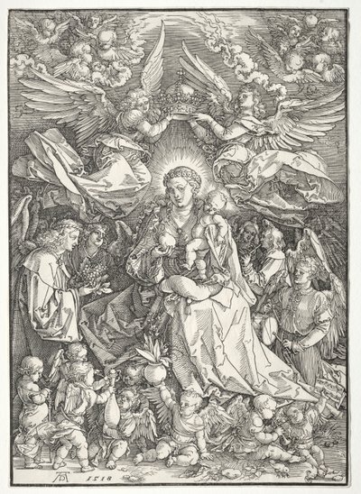 A sok angyaltól körülvett Szűz alkotó: Albrecht Dürer
