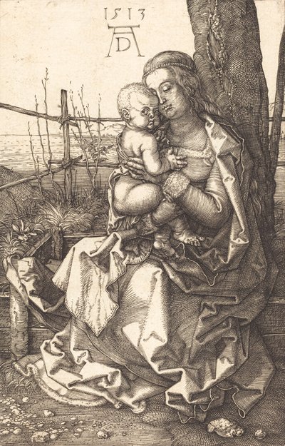 A szűz és a gyermek egy fán ülve, 1513. alkotó: Albrecht Dürer