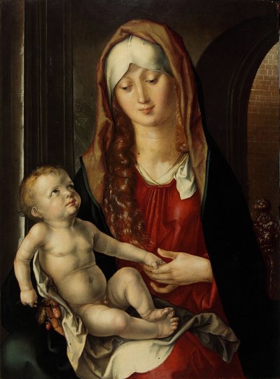 A szűz és a gyermek Madonna del Patrocinio, 1495. alkotó: Albrecht Dürer