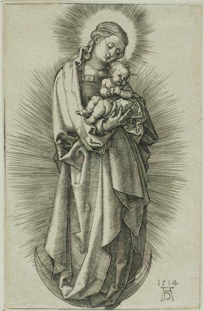 Szűz a félholdon, diadémmel alkotó: Albrecht Dürer