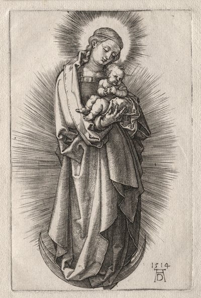 Hajpántos szűz a félholdon, 1508. alkotó: Albrecht Dürer
