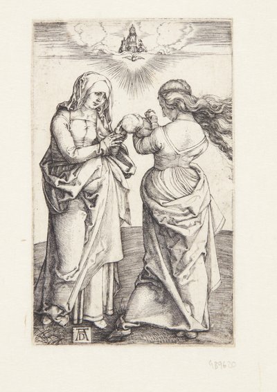 A Szűz a csecsemő Krisztussal és Szent Annával alkotó: Albrecht Dürer
