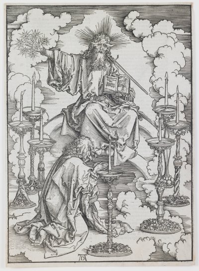A hét gyertyatartó látomása, az „Apokalipszis” sorozatból alkotó: Albrecht Dürer