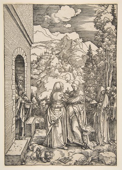 A látogatás, a Szűz életéből, 1503-4. alkotó: Albrecht Dürer