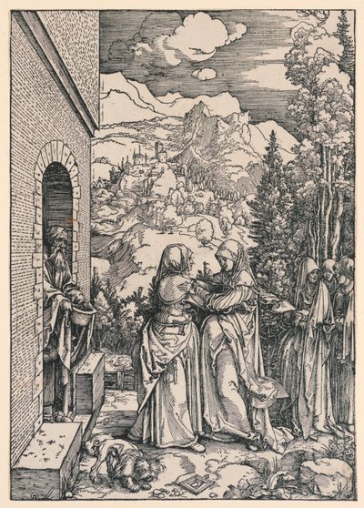 A látogatás, a Szűz élete sorozatból alkotó: Albrecht Dürer
