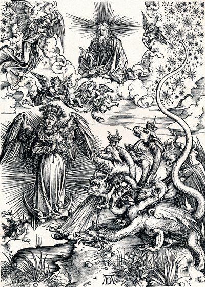 A Napba és a hétfejű sárkányba öltözött nő, 1498 1906 alkotó: Albrecht Dürer