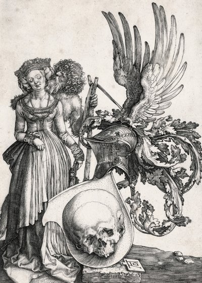 A címer a koponyával, 1503. alkotó: Albrecht Dürer
