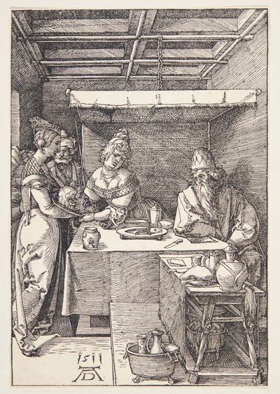 Keresztelő Szent János fejét hozta Heródiásnak alkotó: Albrecht Dürer