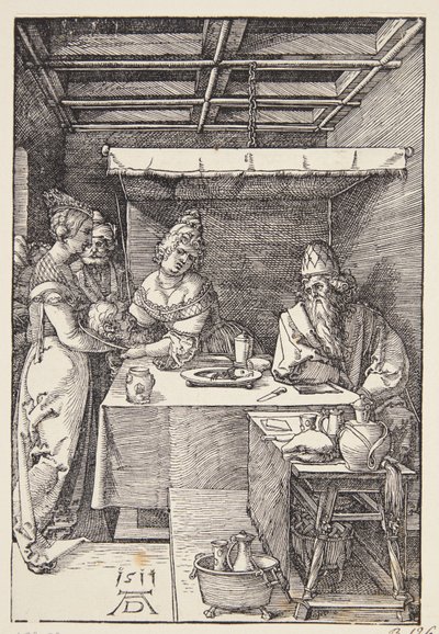 Keresztelő Szent János fejét hozta Heródiásnak alkotó: Albrecht Dürer