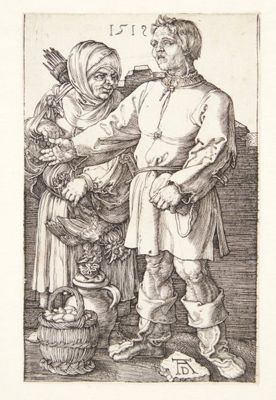 A paraszt és felesége a piacon alkotó: Albrecht Dürer