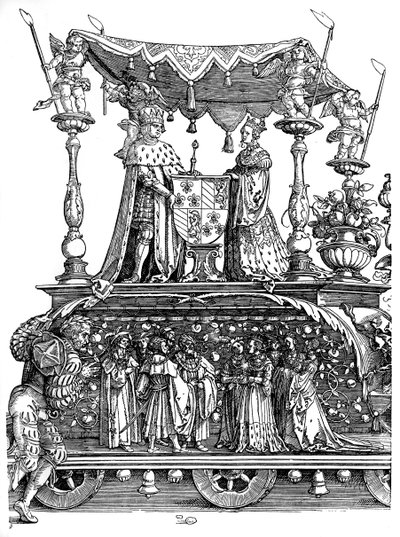 I. Maximilianus diadalmas hazatérése, 1515, 1936 alkotó: Albrecht Dürer