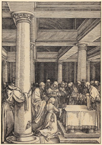 Mária eljegyzése, a „Mária élete” sorozat 7. lapja alkotó: Albrecht Dürer