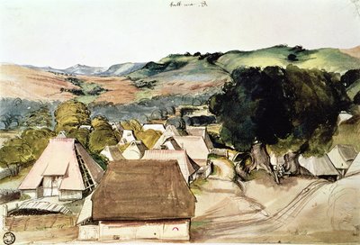 Kilátás Kachreuthra, Nürnberg közelében, 1511 (wc papíron) alkotó: Albrecht Dürer