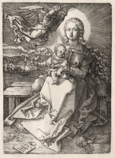 Angyal által koronázott szűz alkotó: Albrecht Dürer