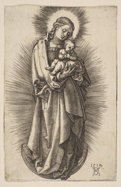 Szűz és gyermek a félholdon diadémmel, 1514. alkotó: Albrecht Dürer