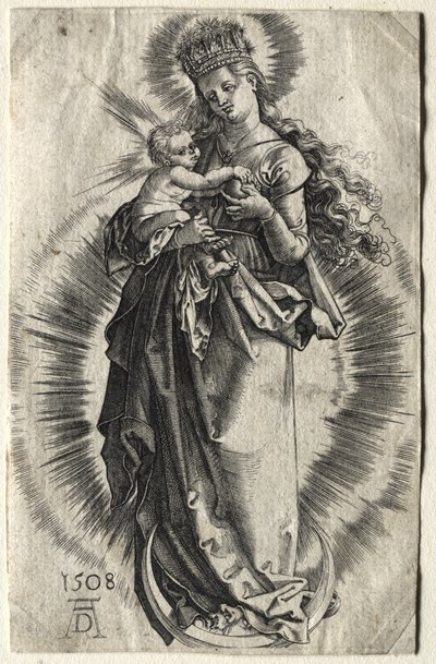 Szűz a félholdon, csillagos koronával alkotó: Albrecht Dürer
