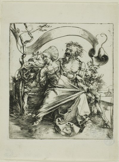 Fiatal nőt megtámadt a halál (The Ravisher) alkotó: Albrecht Dürer