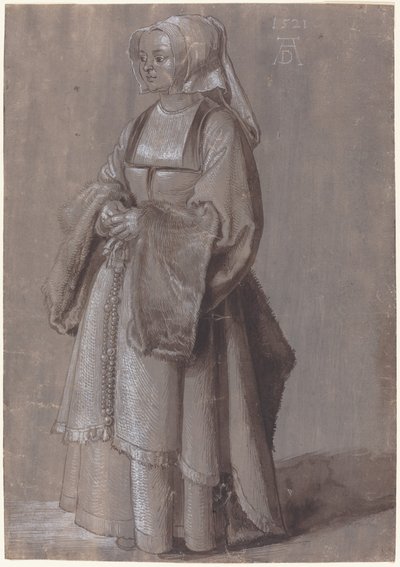 Fiatal nő holland ruhában alkotó: Albrecht Dürer
