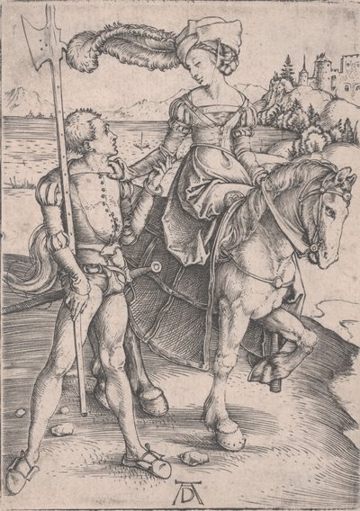 Egy Hölgy lóháton és egy Lansquenet alkotó: Albrecht Dürer