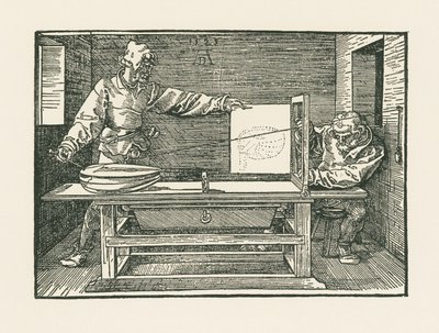 Egy lantot rajzoló férfi alkotó: Albrecht Dürer or Duerer