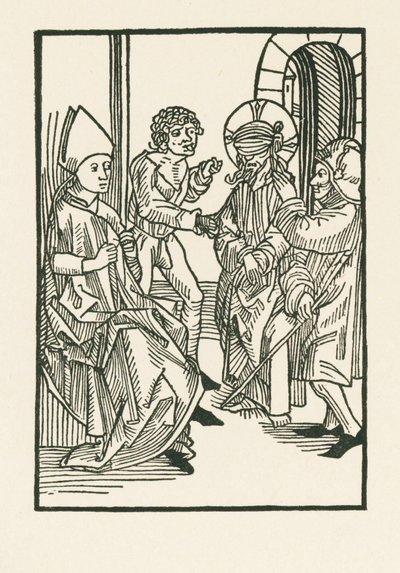 Krisztus Kajafás előtt alkotó: Albrecht Dürer or Duerer