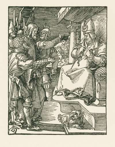 Krisztus Kajafás előtt, 1508-09 körül (fametszet) alkotó: Albrecht Dürer or Duerer