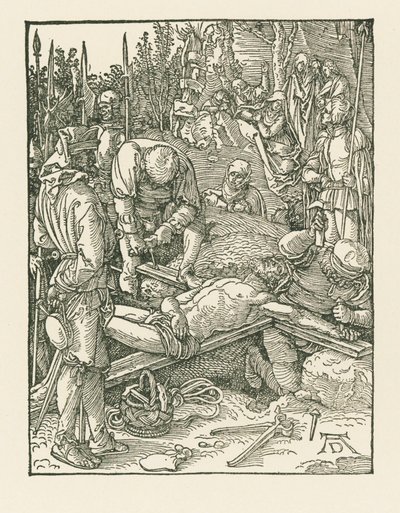 Krisztust a keresztre szegezik, 1509 körül (fametszet) alkotó: Albrecht Dürer or Duerer