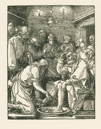 Krisztus megmossa Péter lábát, 1508-08 körül (fametszet) alkotó: Albrecht Dürer or Duerer
