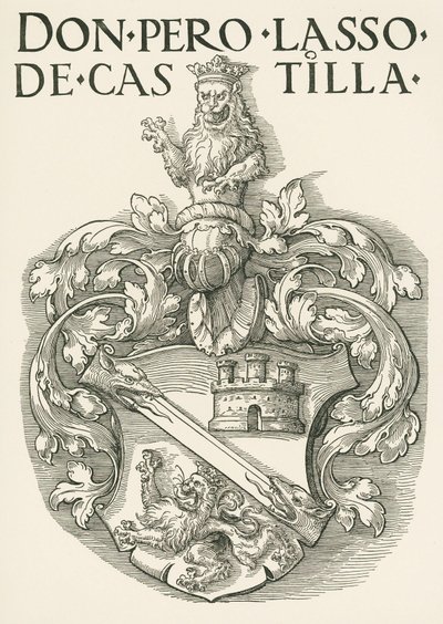 Don Pedro Lasso de Castilla címere, 1530 körül (fametszet) alkotó: Albrecht Dürer or Duerer