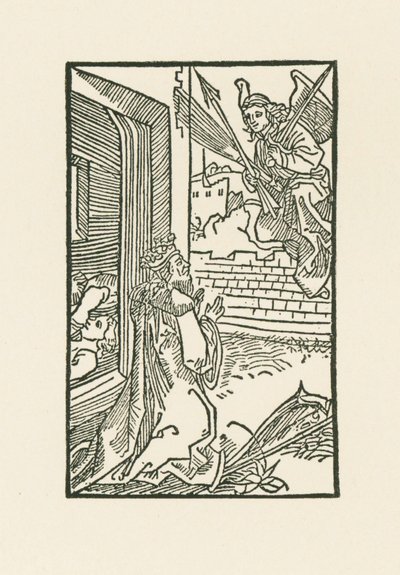 David imádkozik. Illusztráció a Diurnale s m chorum ecclesie Basilienhez. Nyomtatta Johann Bergmann, Bázel alkotó: Albrecht Dürer or Duerer