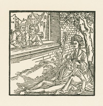 Delila levágja Sámson haját. alkotó: Albrecht Dürer or Duerer