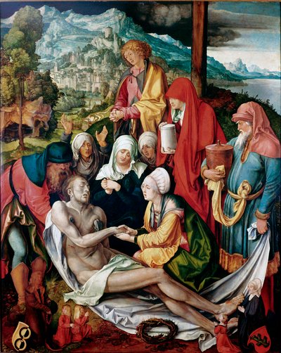Albrecht Durer (1471-1528) depozíciós festménye 1500 kb. Homályos. 151x121 cm München, Alte Pinakothek alkotó: Albrecht Dürer
