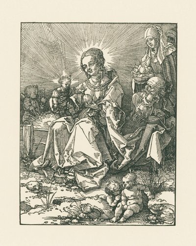Madonna egy füves parton Szent Józseffel és Szent Annával alkotó: Albrecht Dürer or Duerer