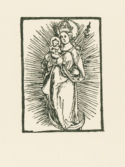 Mária Szűz Mária, mint a Mennyek Királynője a Napban alkotó: Albrecht Dürer or Duerer