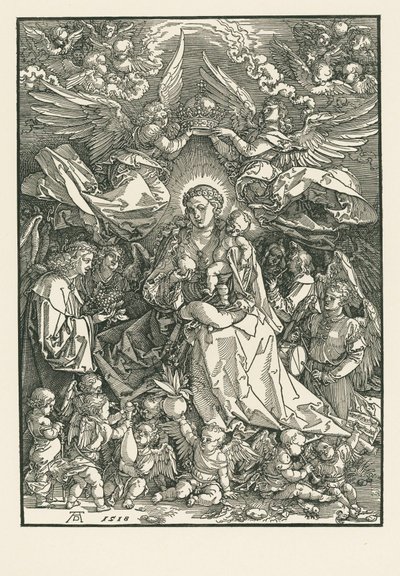 Szűz Mária két angyal által megkoronázva alkotó: Albrecht Dürer or Duerer