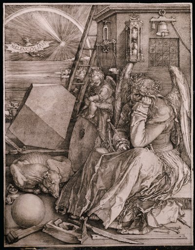 Melankólia, 1513 alkotó: Albrecht Dürer