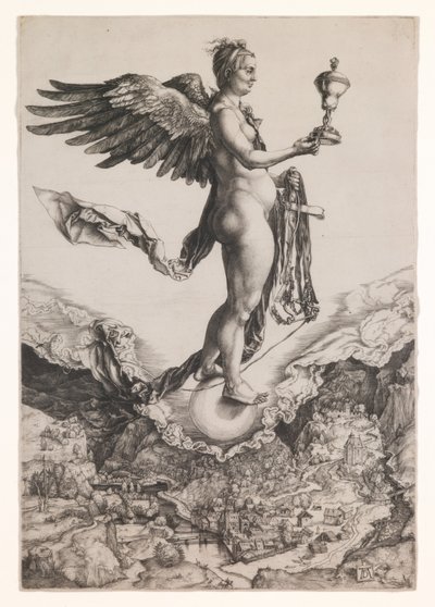 Nemesis, 1501-2 körül (metszet) alkotó: Albrecht Dürer or Duerer