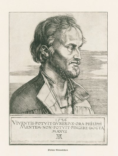 Philipp Melanchthon. 1526 (metszet) alkotó: Albrecht Dürer or Duerer