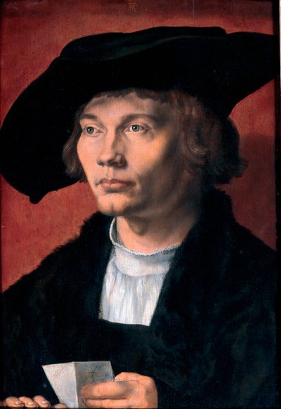 Bernhard von Reesen, műgyűjtő portréja ne en 1490 - Bernhard von Reesen portréja - Albrecht Durer festménye (1471-1528) Olaj, fa 1521 (45,5x31,5 cm) - Állami Művészeti Galéria, Drezda alkotó: Albrecht Dürer