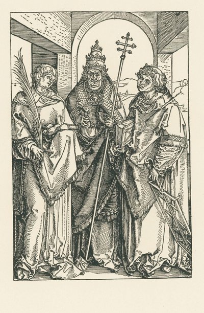 Szent István, Sixtus és Szent László, 1504-05 körül (fametszet) alkotó: Albrecht Dürer or Duerer