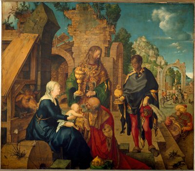 A mágusok imádása (fafestmény alkotó: Albrecht Dürer