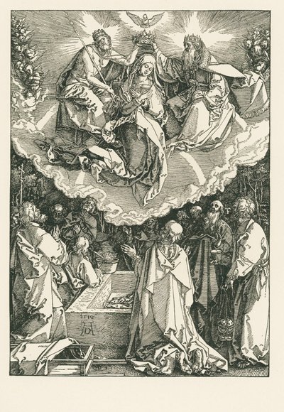Szűz Mária mennybevétele és megkoronázása alkotó: Albrecht Dürer or Duerer
