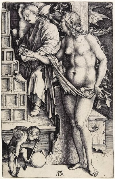 Az álom, 1500 körül (metszet) alkotó: Albrecht Dürer