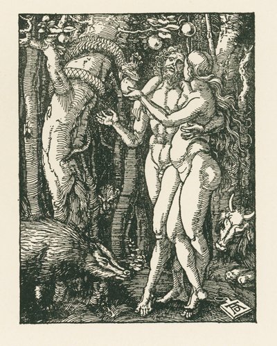 Az ember bukása, 1510 körül (fametszet) alkotó: Albrecht Dürer or Duerer