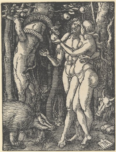 Az ember bukása, A kis szenvedélyből, 1510 körül (fametszet) alkotó: Albrecht Dürer