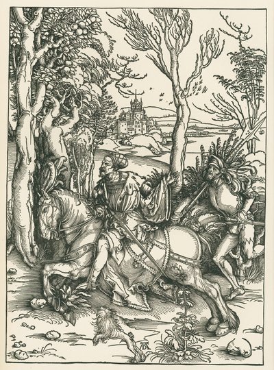 A lovag és a Landsknecht, 1496 körül (fametszet) alkotó: Albrecht Dürer or Duerer
