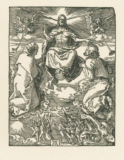 Az utolsó ítélet, 1510 körül (fametszet) alkotó: Albrecht Dürer or Duerer